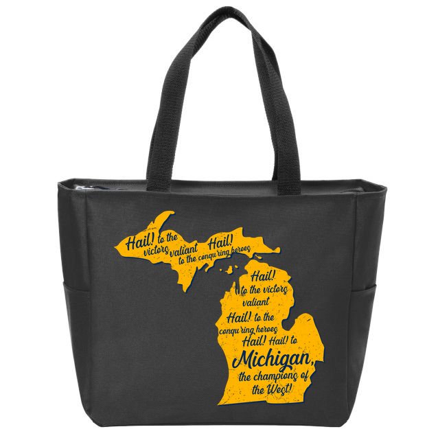 Michigan Fight Song College Sports Fan Zip Tote Bag