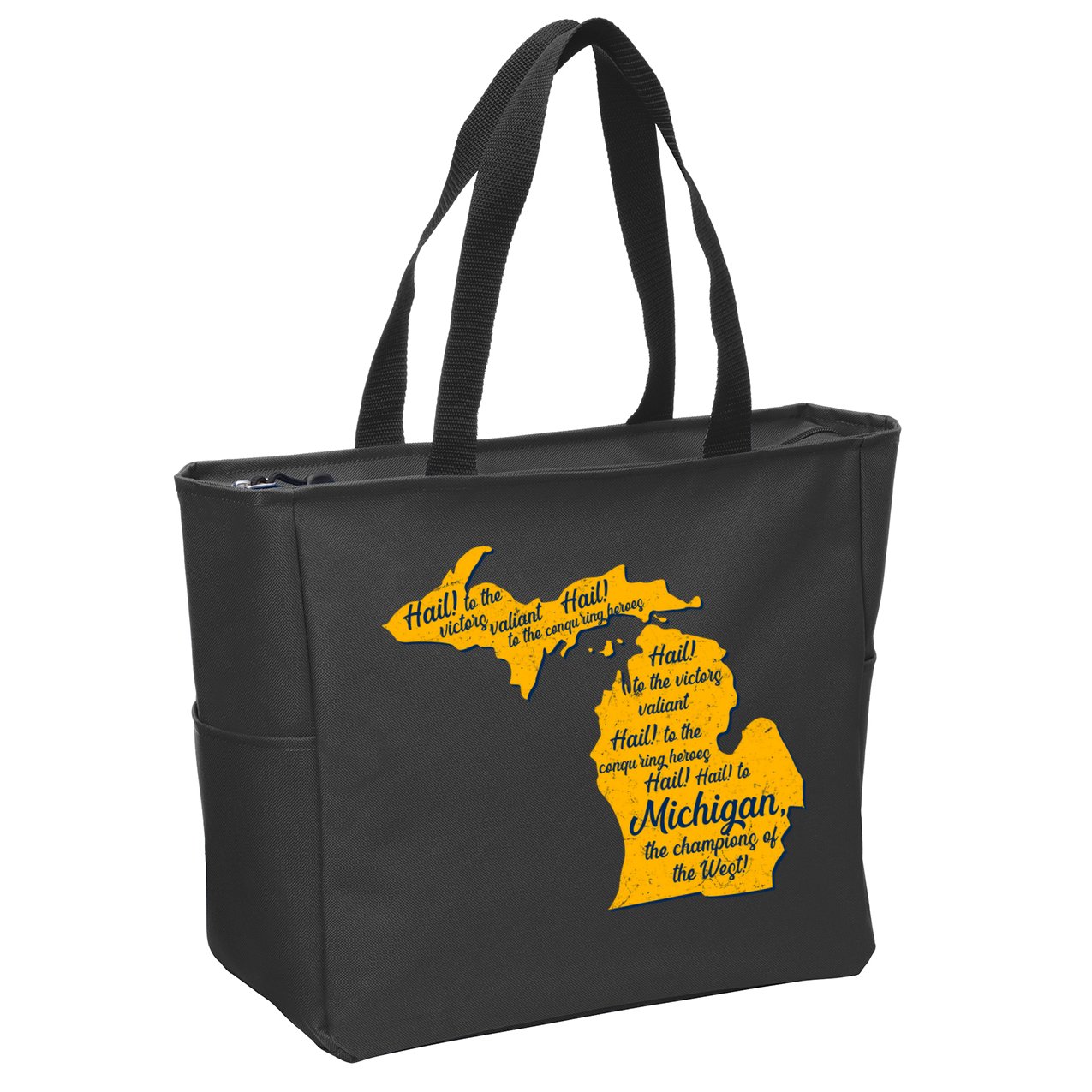 Michigan Fight Song College Sports Fan Zip Tote Bag
