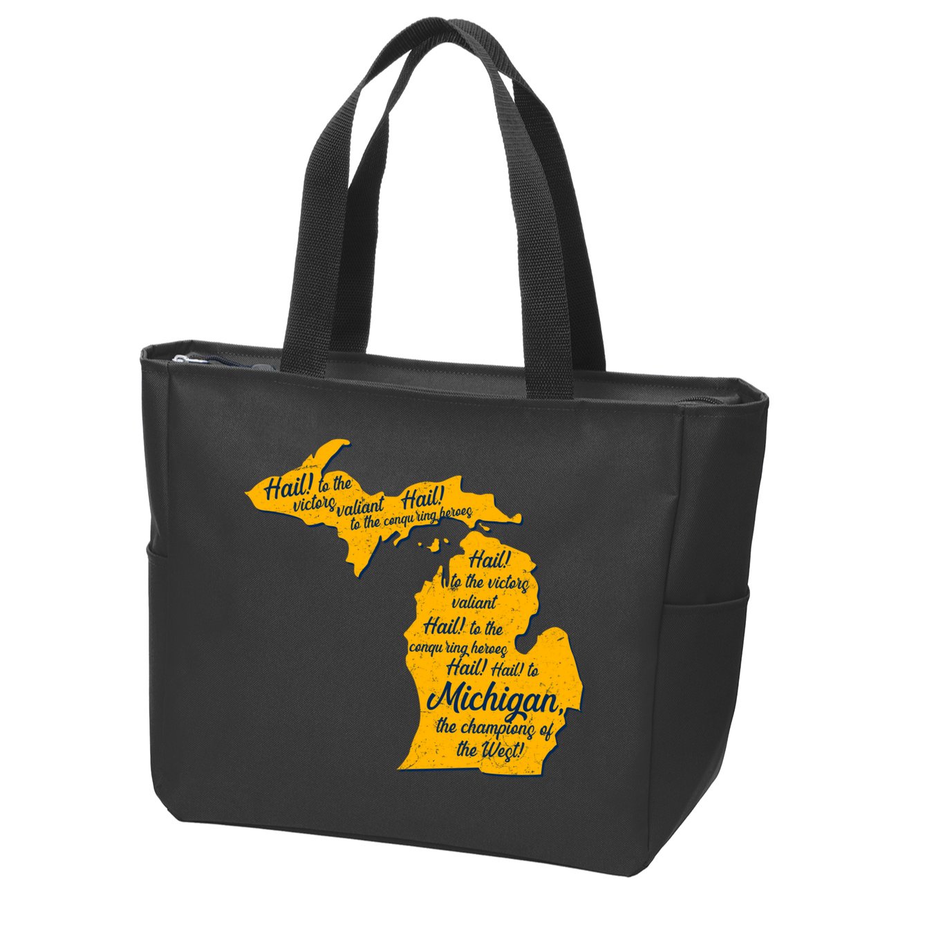 Michigan Fight Song College Sports Fan Zip Tote Bag