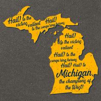 Michigan Fight Song College Sports Fan Cotton Canvas Backpack