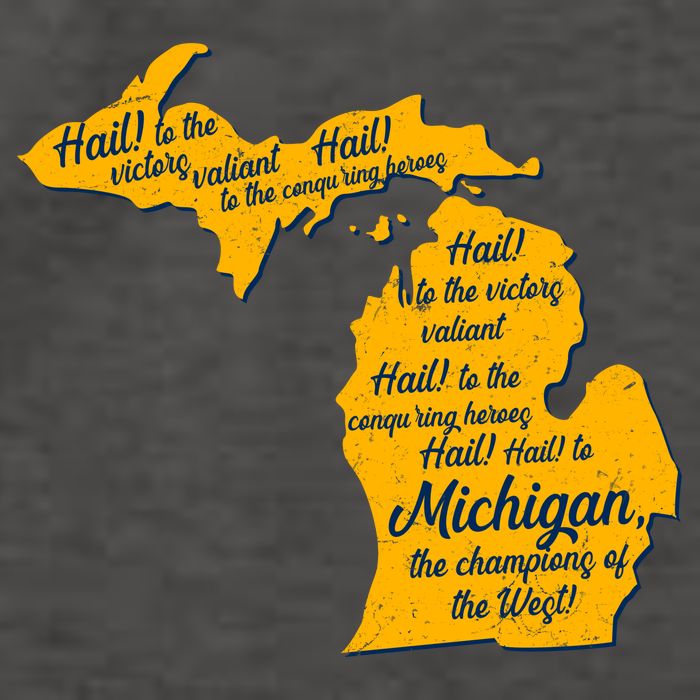 Michigan Fight Song College Sports Fan Vector Backpack