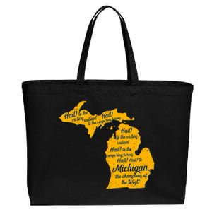 Michigan Fight Song College Sports Fan Cotton Canvas Jumbo Tote