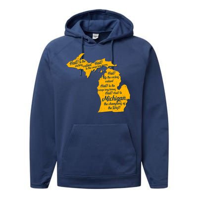 Michigan Fight Song College Sports Fan Performance Fleece Hoodie