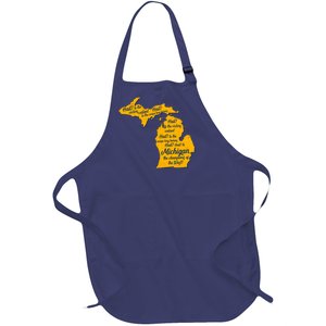 Michigan Fight Song College Sports Fan Full-Length Apron With Pockets