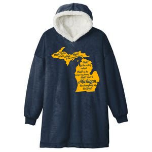 Michigan Fight Song College Sports Fan Hooded Wearable Blanket