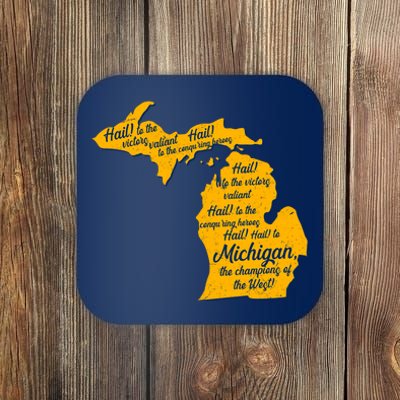 Michigan Fight Song College Sports Fan Coaster