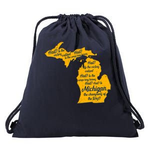 Michigan Fight Song College Sports Fan Drawstring Bag