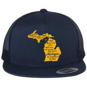 Michigan Fight Song College Sports Fan Flat Bill Trucker Hat