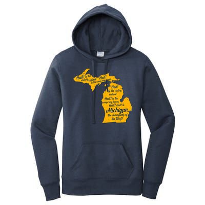 Michigan Fight Song College Sports Fan Women's Pullover Hoodie