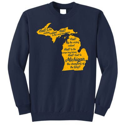 Michigan Fight Song College Sports Fan Tall Sweatshirt