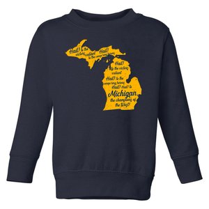 Michigan Fight Song College Sports Fan Toddler Sweatshirt