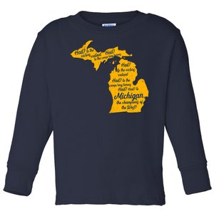 Michigan Fight Song College Sports Fan Toddler Long Sleeve Shirt