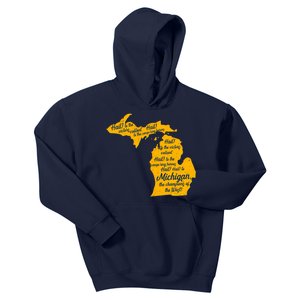 Michigan Fight Song College Sports Fan Kids Hoodie