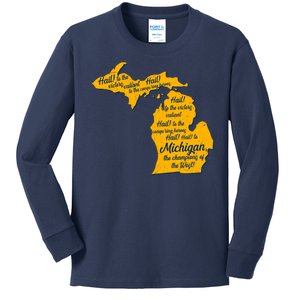 Michigan Fight Song College Sports Fan Kids Long Sleeve Shirt