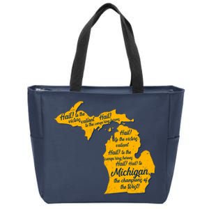 Michigan Fight Song College Sports Fan Zip Tote Bag