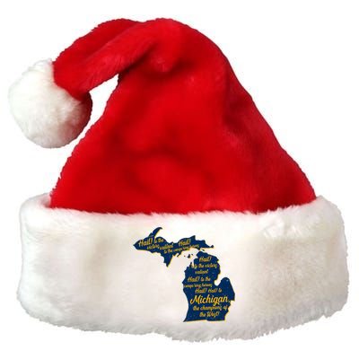 Michigan Fight Song College Sports Fan Premium Christmas Santa Hat