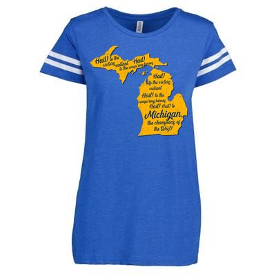 Michigan Fight Song College Sports Fan Enza Ladies Jersey Football T-Shirt