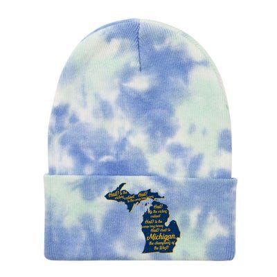 Michigan Fight Song College Sports Fan Tie Dye 12in Knit Beanie