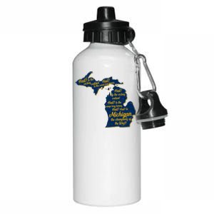 Michigan Fight Song College Sports Fan Aluminum Water Bottle 