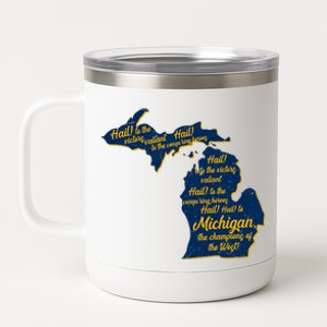 Michigan Fight Song College Sports Fan 12 oz Stainless Steel Tumbler Cup