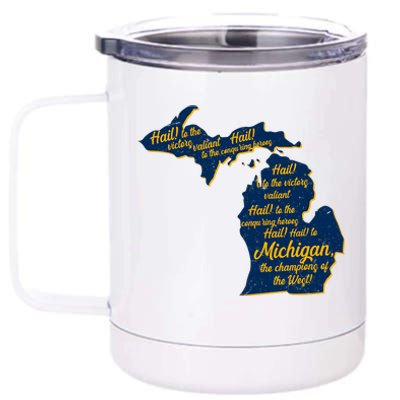 Michigan Fight Song College Sports Fan 12 oz Stainless Steel Tumbler Cup