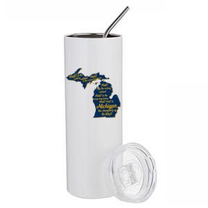 Michigan Fight Song College Sports Fan Stainless Steel Tumbler