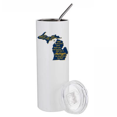 Michigan Fight Song College Sports Fan Stainless Steel Tumbler