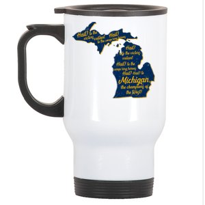 Michigan Fight Song College Sports Fan Stainless Steel Travel Mug