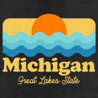 Michigan Great Lakes State Retro Sun Lake Adult Drive Performance Visor