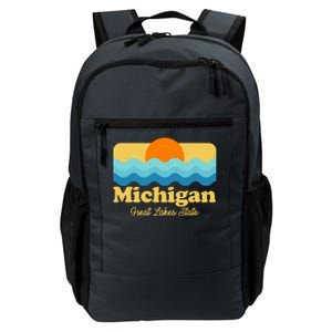 Michigan Great Lakes State Retro Sun Lake Daily Commute Backpack