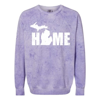 Michigan Home Mitten State Colorblast Crewneck Sweatshirt