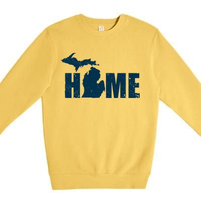 Michigan Home Mitten State Premium Crewneck Sweatshirt