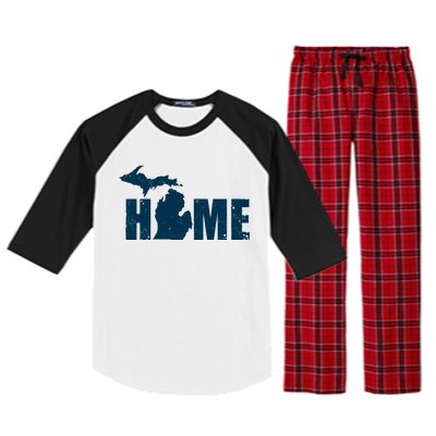 Michigan Home Mitten State Raglan Sleeve Pajama Set