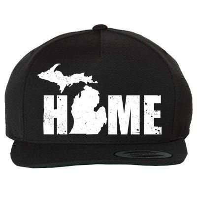 Michigan Home Mitten State Wool Snapback Cap