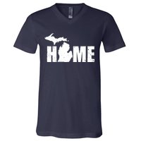 Michigan Home Mitten State V-Neck T-Shirt