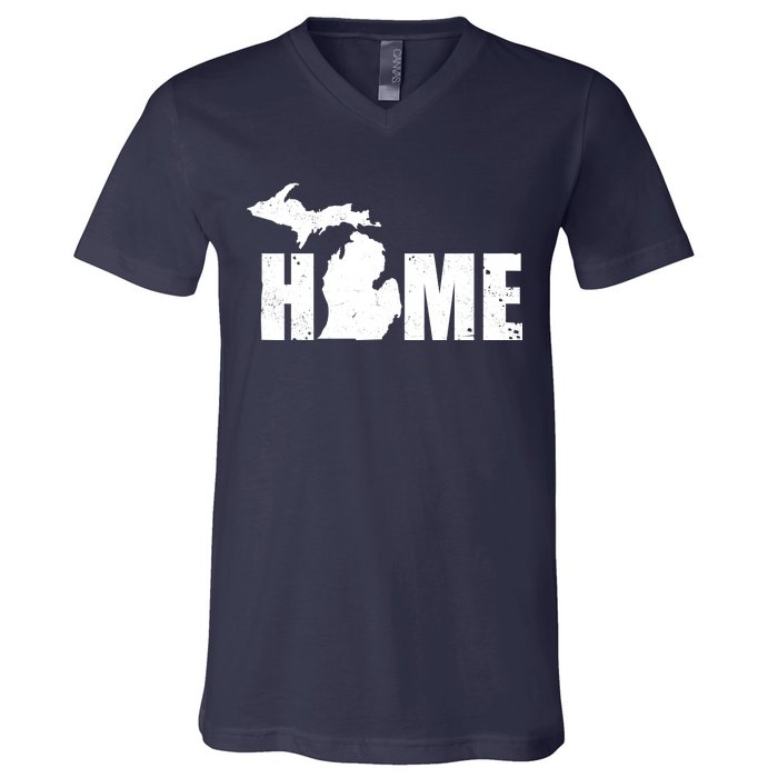 Michigan Home Mitten State V-Neck T-Shirt