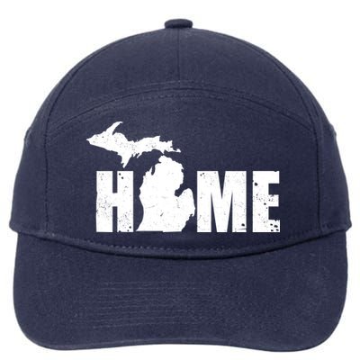 Michigan Home Mitten State 7-Panel Snapback Hat