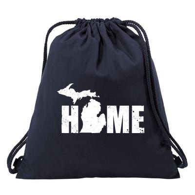 Michigan Home Mitten State Drawstring Bag