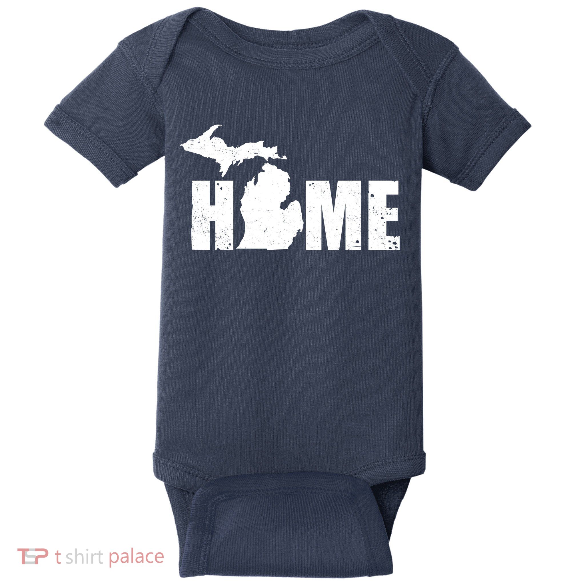Michigan Home Mitten State Baby Bodysuit
