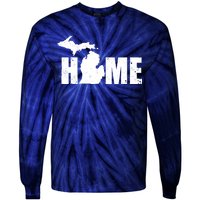 Michigan Home Mitten State Tie-Dye Long Sleeve Shirt