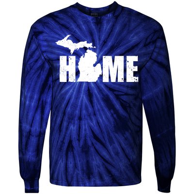 Michigan Home Mitten State Tie-Dye Long Sleeve Shirt