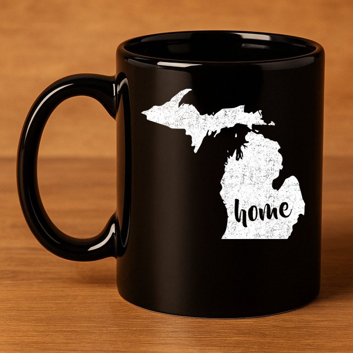 Michigan Home State 11oz C Handle Ceramic Mug