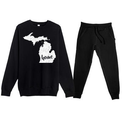 Michigan Home State Premium Crewneck Sweatsuit Set