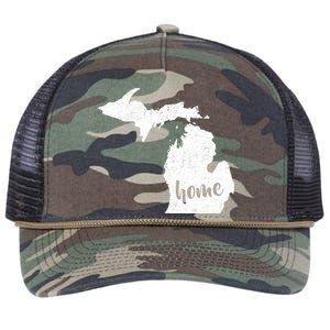 Michigan Home State Retro Rope Trucker Hat Cap