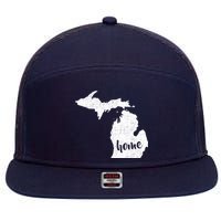 Michigan Home State 7 Panel Mesh Trucker Snapback Hat