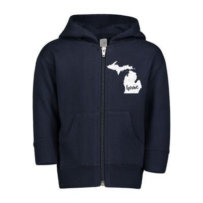 Michigan Home State Toddler Zip Fleece Hoodie