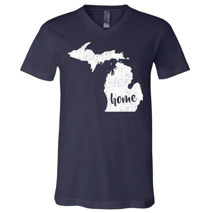 Michigan Home State V-Neck T-Shirt