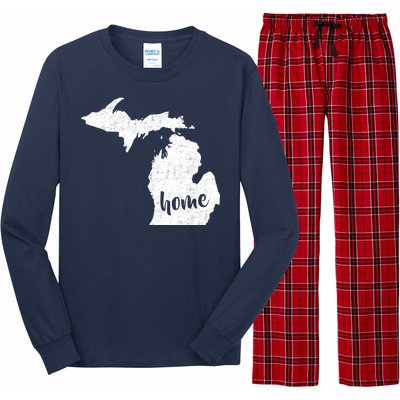 Michigan Home State Long Sleeve Pajama Set