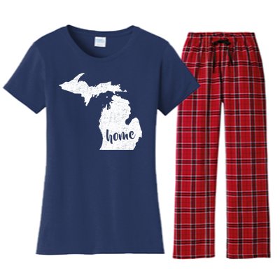 Michigan Home State Women's Flannel Pajama Set