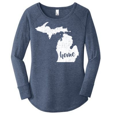 Michigan Home State Women's Perfect Tri Tunic Long Sleeve Shirt